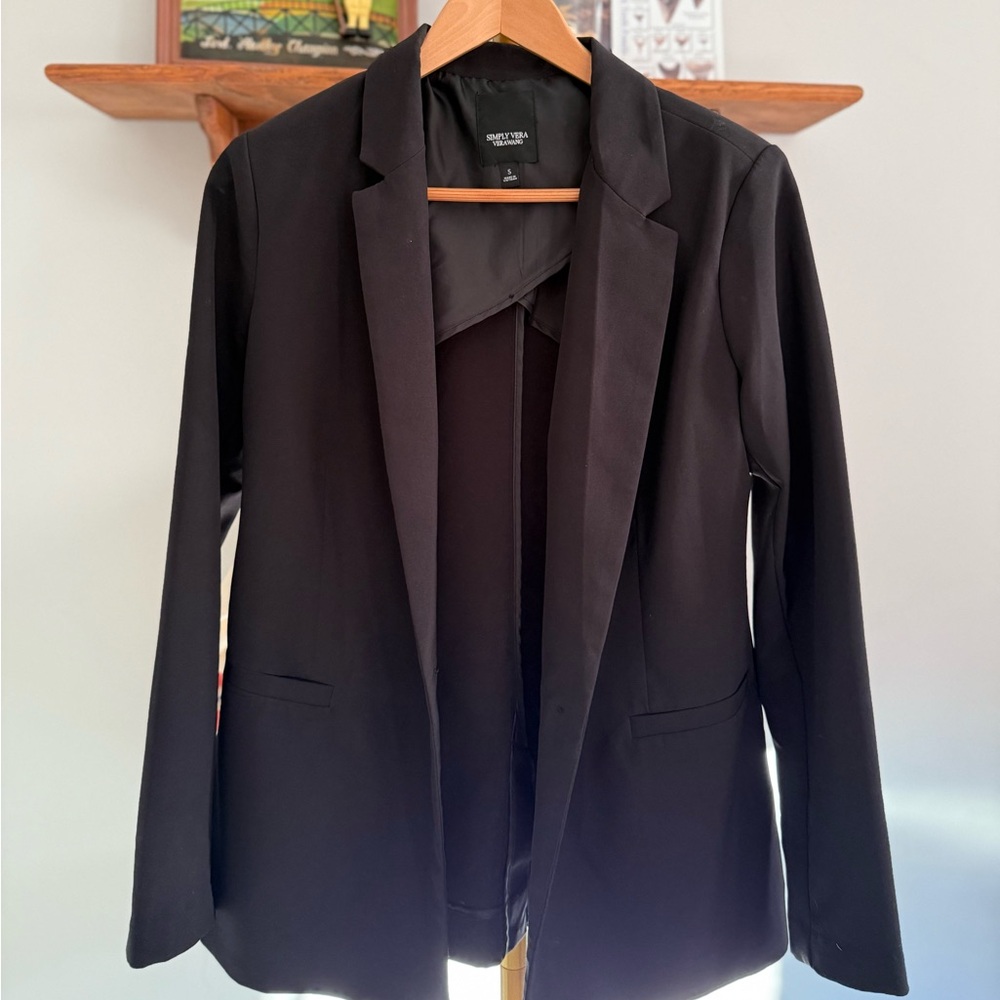 Simply Vera Vera Wang Elegant Black Blazer